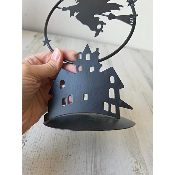 Joelson metal witch haunted house candle holder votive Halloween decor sky - Picture 8 of 9